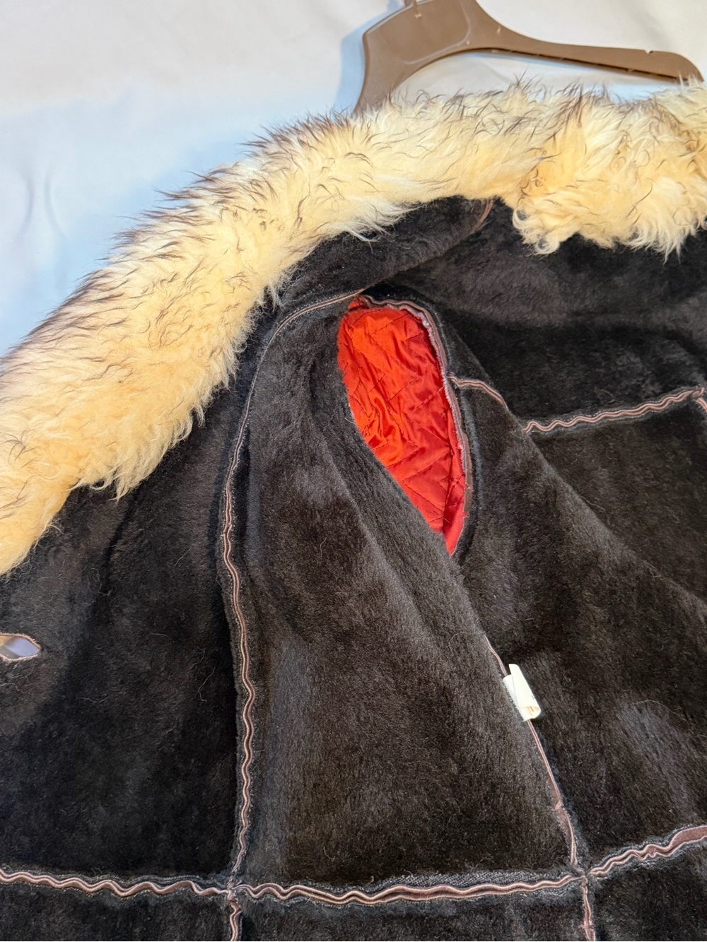 Vintage 1970s Lane Bryant Suede Maxi Coat Tagged 18 Fits Modern 10/12 NWT - Picture 14 of 15